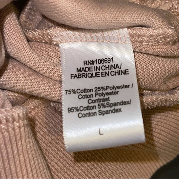 NEW! Young Fabulous & Broke Velour Tan Long Sleeve Crew Neck Women's Size Large - Picture 7 of 7